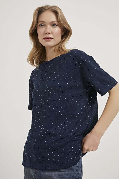 Arma Life Armalife 11351 Bi̇s Women's T-Shirt with Stone Collar