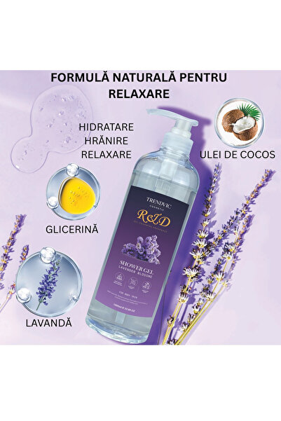 OEM Gel de duș cosmetic Trendvic – Extract de Flower Arbor (Lavandă), 1000 ml