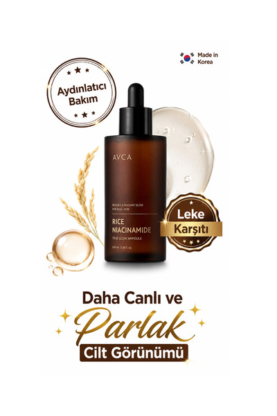 AVCA Pirinç Özlü ve Niacinamide İçeren Aydınlatıcı Leke Karşıtı Ampul - True ...