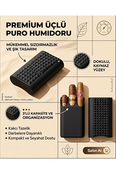 SilkRoute Modüler Plastik Puro Taşıma Kutusu –3'lü Ayarlanabilir Kapaklı Şık ...