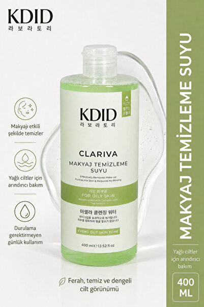 Makyaj Temizleme Suyu Yağlı Ciltler Clariva 400 ml