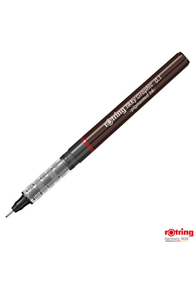 Rotring Liner de Precizie 0.1mm cu Tus Rezistent la Apa si Varf Metalic pentr...