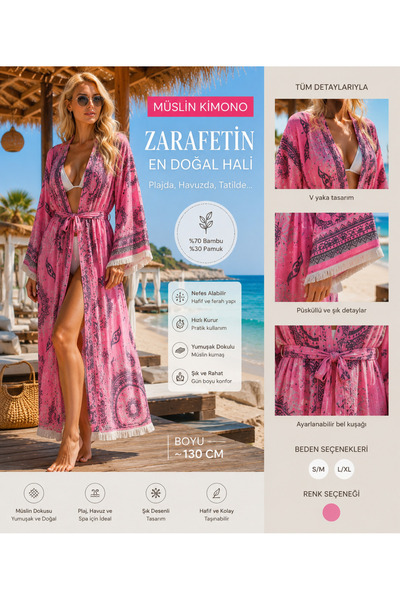 Store Müslin Kimono