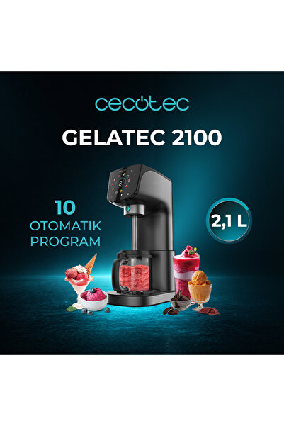CECOTEC Gelatec 2100 Çok Fonksiyonlu Dondurma Yapma Makinesi