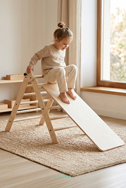 MAMATOYZ 18 Pikko Pikler + Slide & Climb Pikler + Kaydırak ve Tırmanma