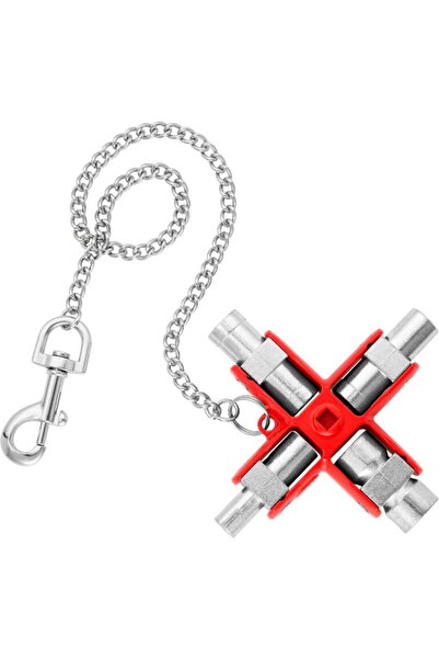 Knipex cheie universală 00 11 06, cheie tubulară (argintie/roșie, pentru dula...