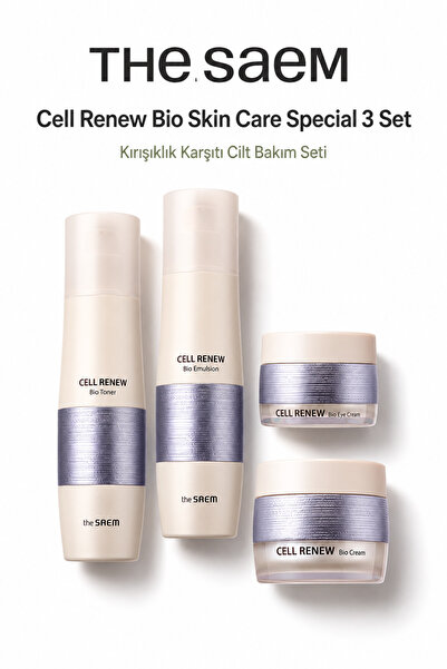 THE SAEM Cell Renew Bio Skin Care Special 3 Set - Kırışıklık Karşıtı Cilt Bak...