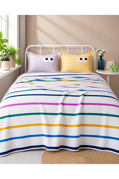 Eponj Home Pike Seti Baskılı Çift Kişilik Funny Sarı-Lila