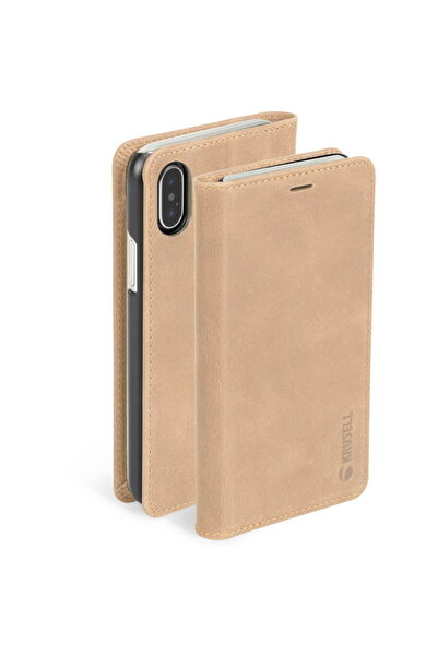 KRUSELL Sunne Portofel tip folio pentru 4 carduri Apple iPhone XS Max vintage...