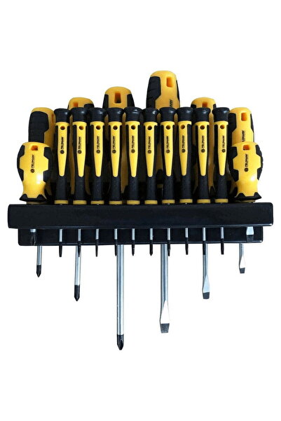 Fieldmann Set of 18 Screwdrivers Yellow/Black