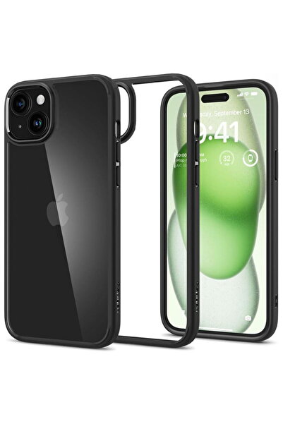 Spigen Калъф за iPhone 15 Plus - Ултра хибриден - Матово черен