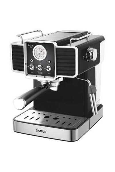 Samus BARISTA 20,1350 W, 20 Bari, 1500 ml Rezervor apa, Negru/Argintiu