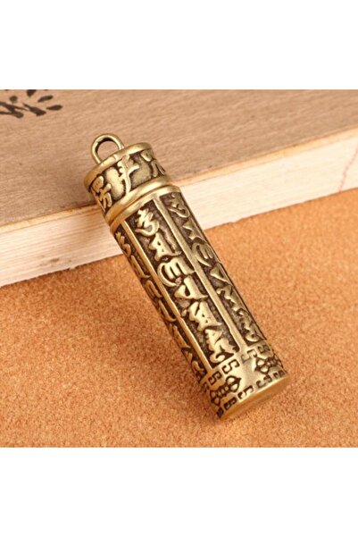 Choice one size Brass Cylinder Pendant Keychain Hanging Jewelry Pill Box Medi...