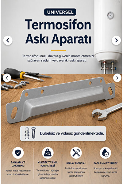 Arçelik Demirdöküm Arçelik Beko Altus Uyumlu Protherm Termosifon Şofben Askı ...