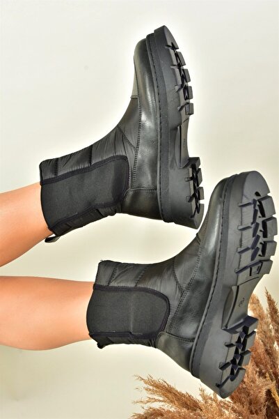 Fox Shoes Ghete de damă din țesătură neagră parașuta N274011104