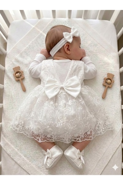 biyan collection Kız Bebek Mevlüt Takımı Gelinlik Abiye Elbise Bebek Doğum Ba...