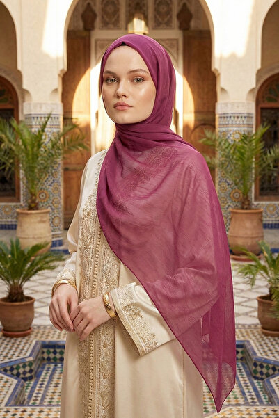Armine Trend Krinkıl Şifon Şal - ATSKRN-32 - Pembe