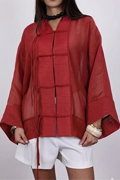 Suziş Red Tie-Dye Oversize Shirt 5098