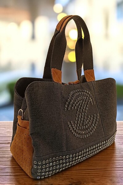QUB CLUB Women's Design Casual Stoned Multi-Compartment Postman Shoulder Genu...