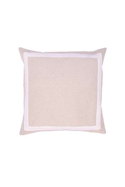 Yargıcı Pernă pătrată din țesătură de bumbac și in cu model în dungi (50x50 cm)