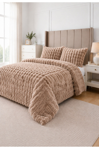 LALHOME Loria Plush Double Bedspread 220X240Cm Honeycomb Pattern Fiber Filled...
