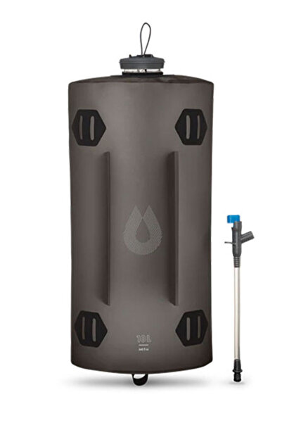 Hydrapak حقيبة تخزين مياه سيكر 10 لتر (لون رمادي عملاق)، خفيفة الوزن للغاية و...