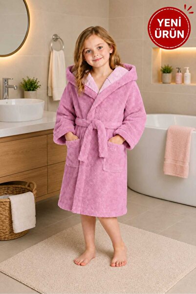 Sweet's Collection PAMUK TRİGA KADİFE ÇOCUK BORNOZ