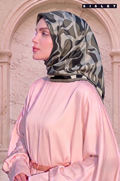 Sisley وشاح حرير ساتان-2035-90*90