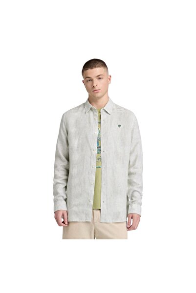 Timberland B0A44Afa7C1-R Mill Brook Linen Striped Shirt (Regular) Men's g &am...