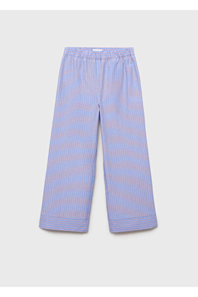 MANGO Kids Βαμβακερό ριγέ παντελόνι