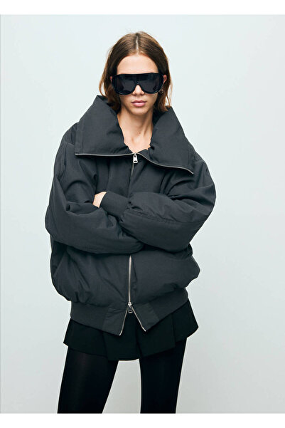 MANGO Woman Huni Collar Bomber Jacket