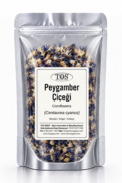 TOS The Organic Spices Peygamber Çiçeği 100 gr Mavi Kantaron (1. KALİTE) Cent...