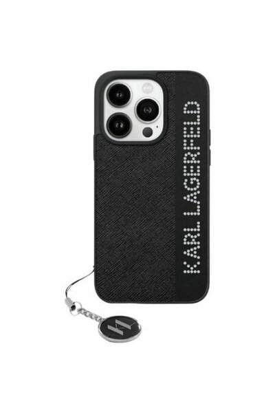 Karl Lagerfeld Husa pentru iPhone 15 Pro - Saffiano Rhinestones&Charm (KLHCP1...