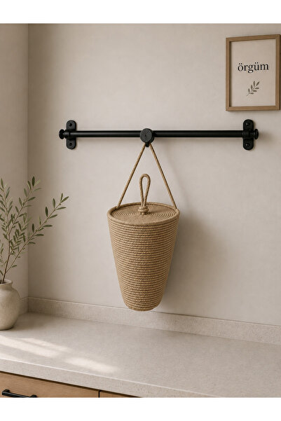 EGE ÖRGÜM Organizator de pungi cu aspect de iută și capac decorativ 30x20 cm