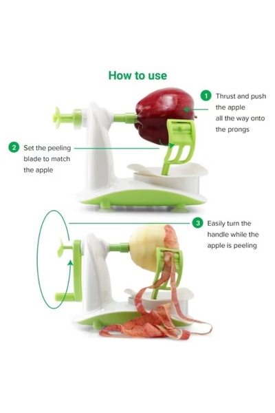 Yallabena 3-in-1 Apple Peeler, Corer & Slicer – Stainless Steel Manual Kitche...
