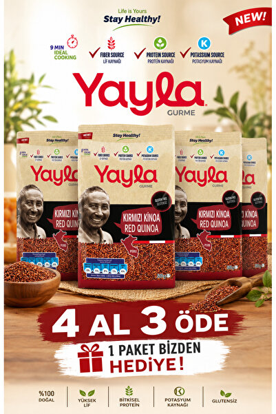 Yayla 4 Al 3 Öde Gurme Kırmızı Kinoa 4x500Gr