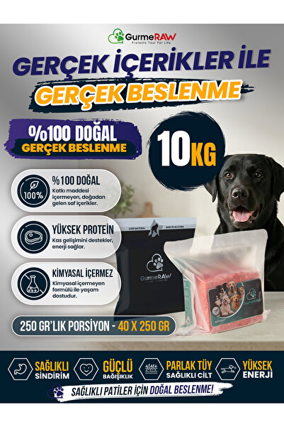 GurmeRAW | BARF PLUS EXTRA + RAW SPECIAL | 5 kg + 5 kg | 250 gr Porsiyonlu | ...