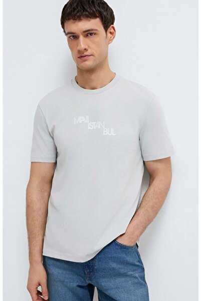 Mavi M0612274 Istanbul Printed T-Shirt Men's T-Shirt Gray