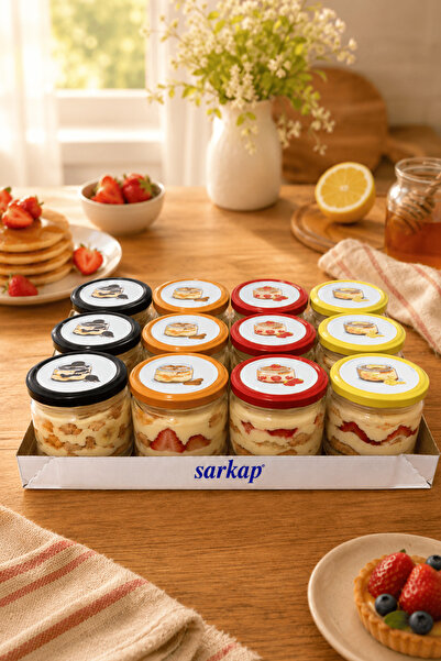Sarkap Home 12'li Magnolia Seri Kavanoz Seti