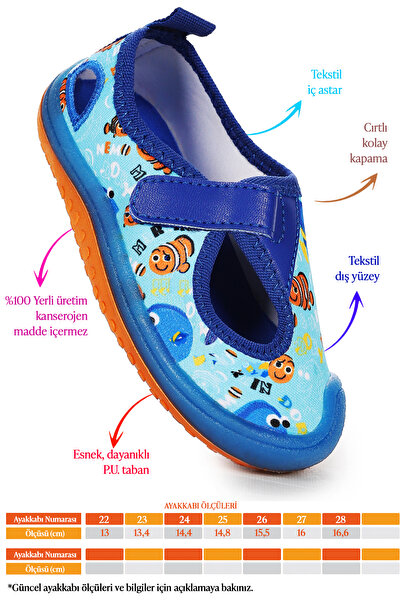 Kiko Kids Raker Aqua Erkek/Kız Çocuk Sandalet Panduf Ayakkabı