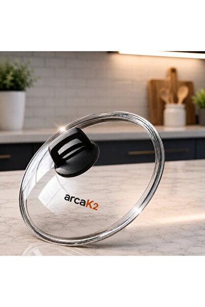 arcaK2 Granit ve çelik Tencere için 20 cm cam kapağı