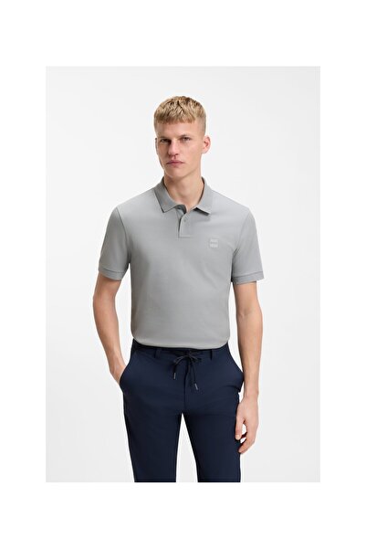 BOSS Logolu Esnek Pamuklu Dar Kalıp Polo T-shirt