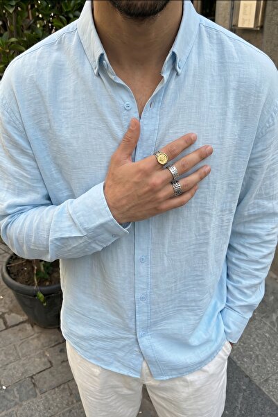Napas Men's Oversize Linen Look Shirt
