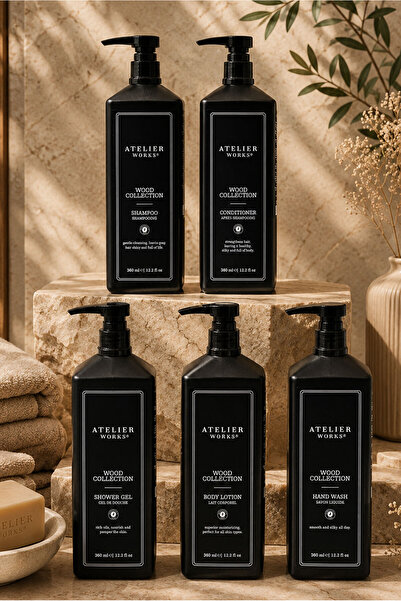 Store Wood Collection 5'li Banyo Bakım Seti