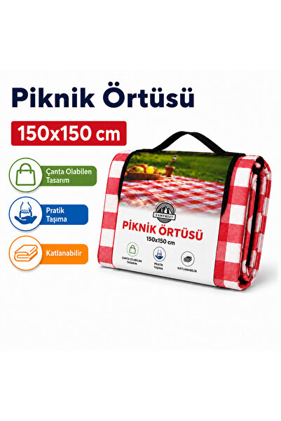 Campesnt Çanta Olabilen Piknik Örtüsü 150x150 cm | Katlanabilir, Pratik Taşım...