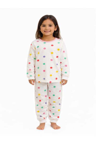 mini stella kids Colorful Polka Dot Girls' Pajama Set