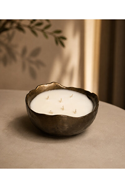BalibeeCandle Balibeecandlehandmade dekoratif yuvarlak kasede mum 12x12 cm