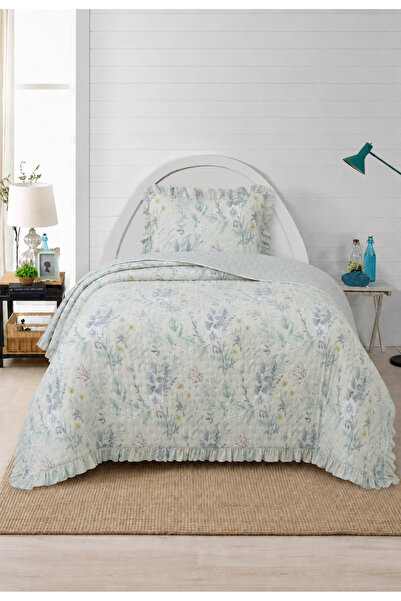 LALHOME Flowers Single Bedspread Set 180X240Cm - with Flounce and Pillows, 10...