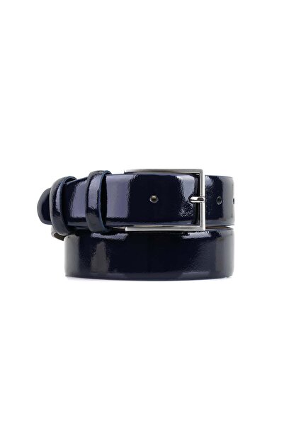 Desa Navy Blue Men's Sports Patent Leather Belt