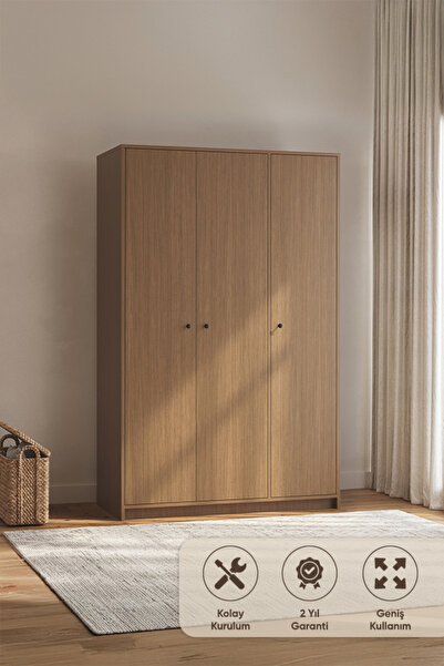 Çetmen Comfort Flex Plus Dolap 3 Kapaklı Ceviz